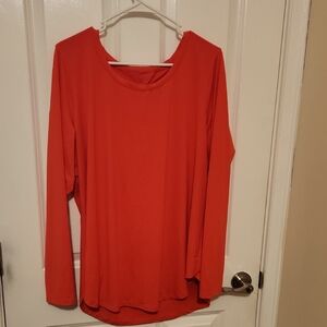 Lane Bryant Vibrant Red Long Sleeve Top